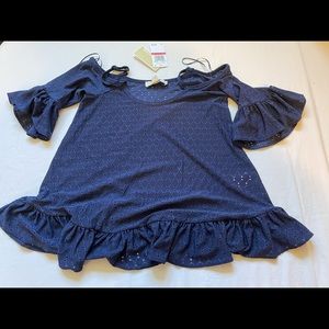 Michael Kors eyelet ruffle top. Size XS.